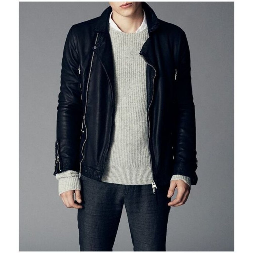 AllSaints Peyto Leather Biker Jacket